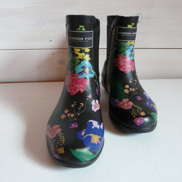 London Fog Piccadilly Rain Boot - Black Multi 6 - Picture 10 of 10